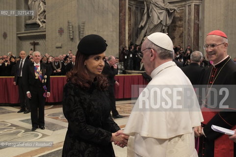 Cristina Fernández de Kirchner, Papa Bergoglio, Pope Francesco, Santo Padre Francesco ©FotografiaFelici/Rosebud2