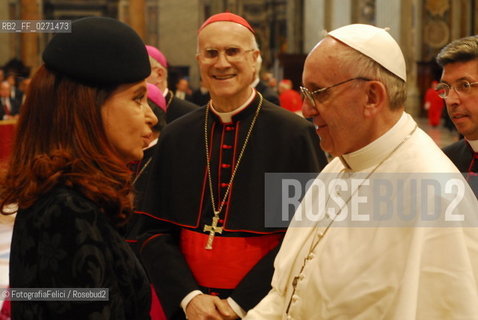 Cristina Fernández de Kirchner, Papa Bergoglio, Pope Francesco, Santo Padre Francesco ©FotografiaFelici/Rosebud2