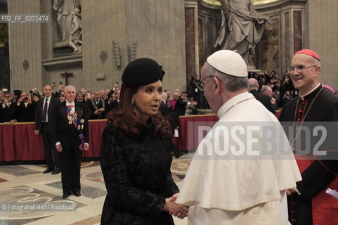 Cristina Fernández de Kirchner, Papa Bergoglio, Pope Francesco, Santo Padre Francesco ©FotografiaFelici/Rosebud2