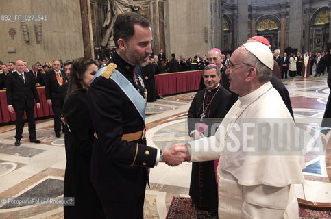 Felipe di Borbone-Spagna, Felipe di Spagna, Felipe Juan Pablo Alfonso de Todos los Santos di Borbone e Grecia, Papa Bergoglio, Pope Francesco, Santo Padre Francesco ©FotografiaFelici/Rosebud2