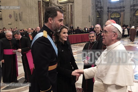 Felipe di Borbone-Spagna, Felipe di Spagna, Felipe Juan Pablo Alfonso de Todos los Santos di Borbone e Grecia, Papa Bergoglio, Pope Francesco, Santo Padre Francesco ©FotografiaFelici/Rosebud2