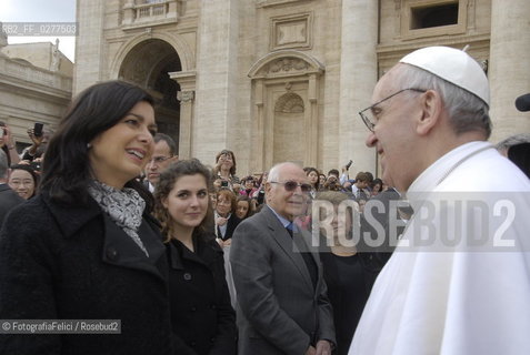 Popo Francis and Laura Boldrini, Rome Vatican City 2013. ©FotografiaFelici/Rosebud2