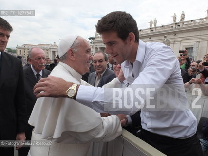 Pope Francis and Juan Martin del Potro, Rome Vatican Ciyi 2013. ©FotografiaFelici/Rosebud2