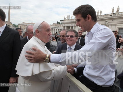 Pope Francis and Juan Martin del Potro, Rome Vatican Ciyi 2013. ©FotografiaFelici/Rosebud2