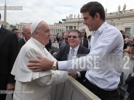 Pope Francis and Juan Martin del Potro, Rome Vatican Ciyi 2013. ©FotografiaFelici/Rosebud2