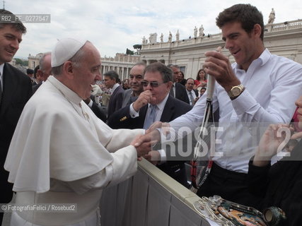 Pope Francis and Juan Martin del Potro, Rome Vatican Ciyi 2013. ©FotografiaFelici/Rosebud2