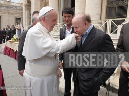 Pope Francis and Massimo Boldi, Rome Vatican City, 2013. ©FotografiaFelici/Rosebud2