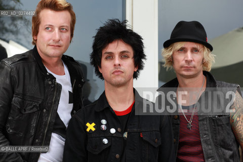 The band GREEN DAY.7/2O12.session. ©DALLE APRF/Rosebud2