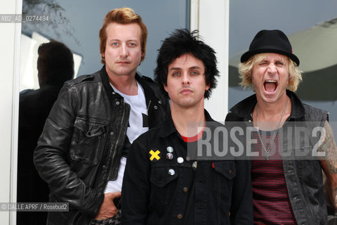 The band GREEN DAY.7/2O12.session. ©DALLE APRF/Rosebud2