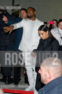 Kim Kardashian and Kanye West - Givenchy Fall/Winter 2013 Ready-to-Wear show as part of Paris Fashion Week at the Halle Freyssinet on March 2, 2013 in Paris. ©DALLE APRF/Rosebud2