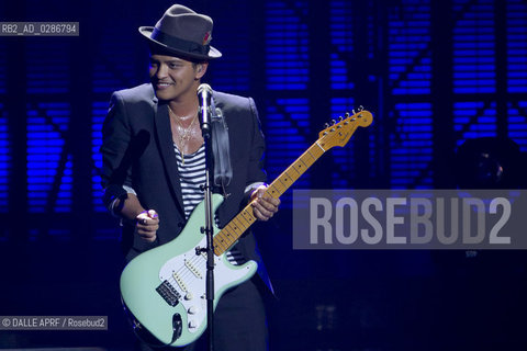 Bruno Mars performs on stage at Zenith Paris concert hall, France, on October 20, 2011..Credit : ALLAMAN/DALLE ©DALLE APRF/Rosebud2