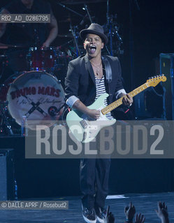 Bruno Mars performs on stage at Zenith Paris concert hall, France, on October 20, 2011..Credit : ALLAMAN/DALLE ©DALLE APRF/Rosebud2