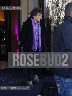 Rolling Stones (Ronnie Wood) @ George V hotel Paris Fev 05 2014.since few days they rehearse in Paris.credit: GUINO/ DALLE ©DALLE APRF/Rosebud2