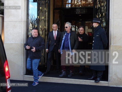Rolling Stones (Keith Richards) @ George V hotel Paris Fev 03 2014.since few days they rehearse in Paris. ©DALLE APRF/Rosebud2