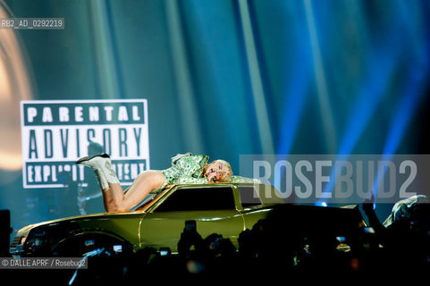 GILLES SOEN-WER / DALLE.France, Lyon.24/05/2014.La chanteurse americaine Miley Cyrus en concert a la Halle Tony Granier de Lyon lors du Bangerz Tour.Miley Cyrus in concert in Lyon ( France ) ©DALLE APRF/Rosebud2