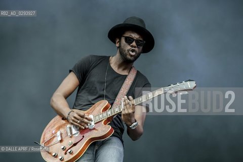 Gary clark jr..Rock en Seine.22 aout 2014.Domaine national de ST.Cloud.Michela Cuccagna ©DALLE APRF/Rosebud2