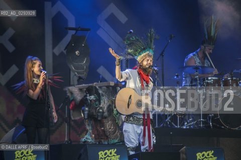 Crystal fighters.Rock en Seine.22 aout 2014.Domaine national de ST.Cloud..credit:  Michela Cuccagna ©DALLE APRF/Rosebud2