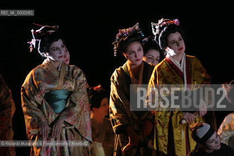 Jul 05 2006, Rome, Baths of Caracalla.Opera MADAMA BUTTERFLY .Booklet of Luigi Illica and Giuseppe Giacosa.Music of Giacomo Puccini .Opera Theatre Orchestra and Choir.Conductor: Donato Renzetti.Light and visual designer: Renzo Giacchieri.Coreographie: Hal Yamanouchi..  ©Riccardo Musacchio & Flavio Ianniello/Rosebud2