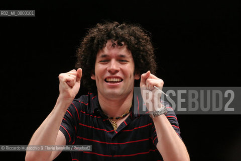 Rome Jul 19 2006 Auditorium Parco della Musica.The young venezuelan conductor Gustavo Dudamel during the reharsals with the Santa Cecilia Orchestra.  ©Riccardo Musacchio & Flavio Ianniello/Rosebud2