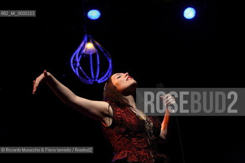 Rome, May 19 2009 Auditorium Music Park.Portuguese Fado quartet band Deolinda in concert..in the picture: th singer Ana Bacalhau..  ©Riccardo Musacchio & Flavio Ianniello/Rosebud2