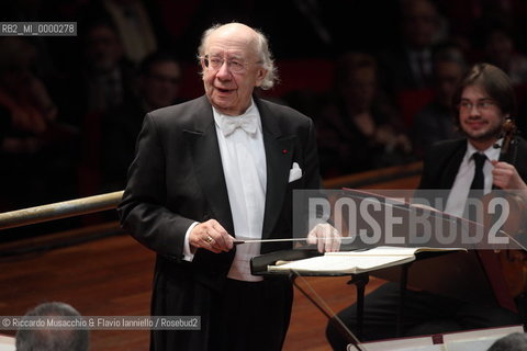 Rome, Jan 31 2009 Auditorium Music Park.Santa Cecilia National Accademy Orchestra,.Gennadij Rozhdestvensky conductor,.Julia Fischer violin..  ©Riccardo Musacchio & Flavio Ianniello/Rosebud2