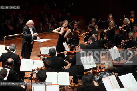 Rome, Jan 31 2009 Auditorium Music Park.Santa Cecilia National Accademy Orchestra,.Gennadij Rozhdestvensky conductor,.Julia Fischer violin..  ©Riccardo Musacchio & Flavio Ianniello/Rosebud2