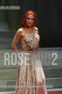 Roma,Opera Theatre 12 01 2007.Salome, from a booklet of Hedwig Lachmann, music by Richard Strauss, conductor Gunter Neuhold, director Giorgio Albertazzi, scene Lorenzo Fonda, costums Elena Mannini, Opera Theatre Orchestra..in the picture: Francesca Patane (Salome).  ©Riccardo Musacchio & Flavio Ianniello/Rosebud2