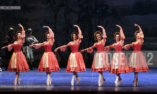 Feb 28 2006, Rome Opera Theatre .GISELLE, a ballet from music of Adolphe-Charles Adam .Orchestra and ballet company of Opera Theatre.conductor: David Coleman.Coreografphie of Carla Fracci, by Jean Coralli, Jules Perrot, Marius Petipa, Anton Dolin .Scene and Costumes: Anna Anni.Dancers:.Giselle: Svetlana Lunkina.The Prince Albrecht: Yuri Vyskubenko.  ©Riccardo Musacchio & Flavio Ianniello/Rosebud2