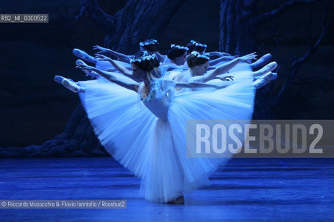 Feb 28 2006, Rome Opera Theatre .GISELLE, a ballet from music of Adolphe-Charles Adam .Orchestra and ballet company of Opera Theatre.conductor: David Coleman.Coreografphie of Carla Fracci, by Jean Coralli, Jules Perrot, Marius Petipa, Anton Dolin .Scene and Costumes: Anna Anni.Dancers:.Giselle: Svetlana Lunkina.The Prince Albrecht: Yuri Vyskubenko.  ©Riccardo Musacchio & Flavio Ianniello/Rosebud2