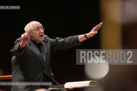 Mar 03 2006 Rome, Auditorium.National Santa Cecilia Orchestra.Conductor Mstislav Rostropovic.  ©Riccardo Musacchio & Flavio Ianniello/Rosebud2