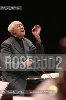 Mar 03 2006 Rome, Auditorium.National Santa Cecilia Orchestra.Conductor Mstislav Rostropovic.  ©Riccardo Musacchio & Flavio Ianniello/Rosebud2