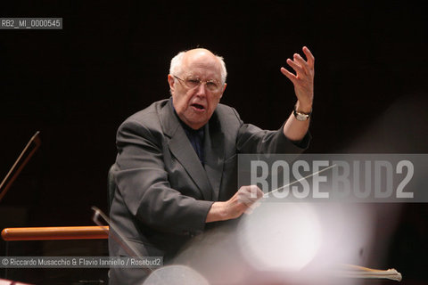 Mar 03 2006 Rome, Auditorium.National Santa Cecilia Orchestra.Conductor Mstislav Rostropovic.  ©Riccardo Musacchio & Flavio Ianniello/Rosebud2