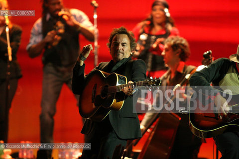 Rome, Oct 10 2006. The US artist Bruce Springsteen in concert..Ph Riccardo Musacchio & Flavio Ianniello / GraziaNeri  ©Riccardo Musacchio & Flavio Ianniello/Rosebud2