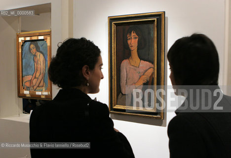 Roma, Complesso del Vittoriano 23 02 2006.Anteprima della mostra MODIGLIANI.nella foto: Margherita seduta, di fronte 1916.Ph Riccardo Musacchio & Flavio Ianniello  ©Riccardo Musacchio & Flavio Ianniello/Rosebud2