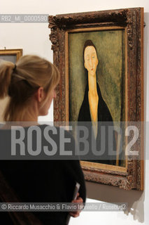 Roma, Complesso del Vittoriano 23 02 2006.Anteprima della mostra MODIGLIANI.nella foto: Lunia Czeshowska 1919.Ph Riccardo Musacchio & Flavio Ianniello  ©Riccardo Musacchio & Flavio Ianniello/Rosebud2