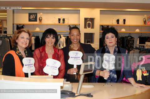 06 Mar 2006 Rome, shopping center La Rinascente.Menopause The Musical.in the picture: the cast of actresses Fioretta Mari, Marisa Laurito, Marina Fiordaliso and Crystal White.  ©Riccardo Musacchio & Flavio Ianniello/Rosebud2