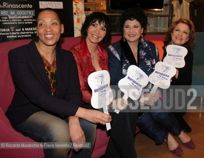 06 Mar 2006 Rome, shopping center La Rinascente.Menopause The Musical.in the picture: the cast of actresses Fioretta Mari, Marisa Laurito, Marina Fiordaliso and Crystal White.  ©Riccardo Musacchio & Flavio Ianniello/Rosebud2