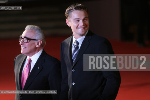 Rome, Auditorium Oct 15 2006.Romefilmfest 2006.In the picture: Martin Scorsese and Leonardo Di Caprio on the red carpet..  ©Riccardo Musacchio & Flavio Ianniello/Rosebud2