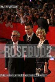 Rome, Auditorium Oct 15 2006.Romefilmfest 2006.In the picture: Martin Scorsese, Leonardo Di Caprio and Vera Farmiga on the red carpet..  ©Riccardo Musacchio & Flavio Ianniello/Rosebud2