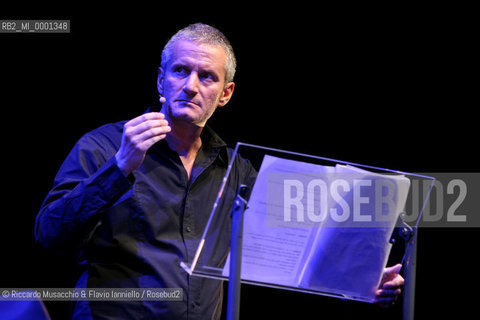 Rome, Auditorium Music Park May 26 05 2008.Interviste impossibili live.In the picture: Gianrico Carofiglio interviews Tex Willer performed by Francesco Carofiglio..  ©Riccardo Musacchio & Flavio Ianniello/Rosebud2