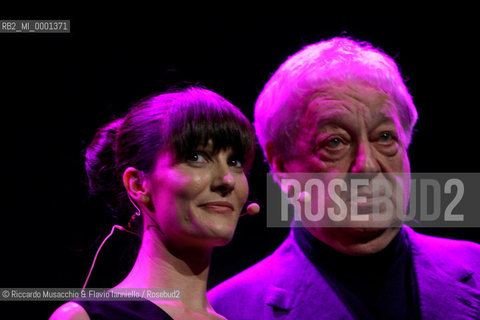 Rome, Auditorium Music Park May 26 05 2008.Interviste impossibili live.In the picture: Vittoria Cabello interviews Gioachino Rossini performed by Paolo Bonacelli..  ©Riccardo Musacchio & Flavio Ianniello/Rosebud2