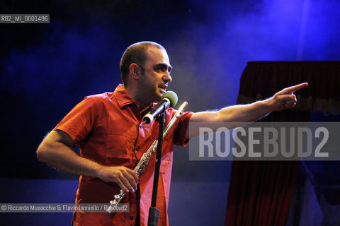 Rome, Jul 18 2006.the italian actor Claudio Bisio in concert with the band Elio e le storie Tese.  ©Riccardo Musacchio & Flavio Ianniello/Rosebud2