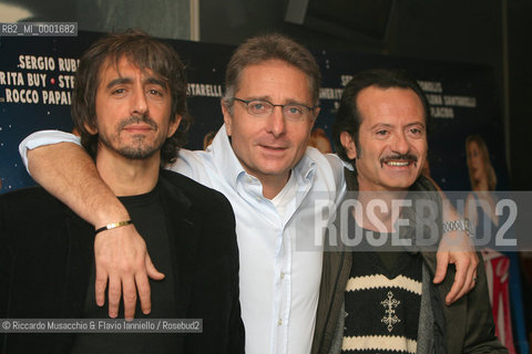 Roma, 12 12 2006.Photocall del film Commedia Sexy.Nella foto: Sergio Rubini, Paolo Bonolis e Rocco Papaleo..Ph Riccardo Musacchio  ©Riccardo Musacchio & Flavio Ianniello/Rosebud2