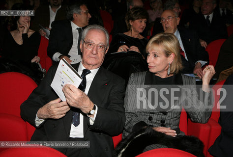 Roma, 10 02 2007.Roberto Bolle Gala for Unicef..Nella foto: Cesare Romiti e Sandra Carraro..  ©Riccardo Musacchio & Flavio Ianniello/Rosebud2