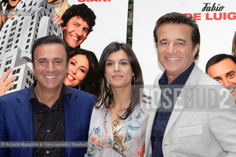 Rome, Dec 14 2006.Photocall of the italian film Natale a New York, director Neri Parenti..in the picture: the italian actor Massimo Ghini, the italian actress Elisabetta Canalis and the italian actor Christian De Sica..  ©Riccardo Musacchio & Flavio Ianniello/Rosebud2