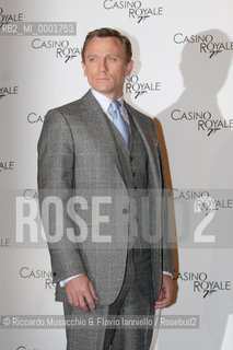 Rome, Dec 14 2006.Photocall of the Usa movie Casino Royal (007), director Ian Fleming..in the picture: the English actor Daniel Craig..  ©Riccardo Musacchio & Flavio Ianniello/Rosebud2