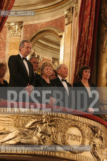 18 Jan 2006 Rome Opera Theatre..Don Giovanni. Music Wolfgang Amadeus Mozart..Opera Theatre Orchestra and chorus..Director: Franco Zeffirellli.Conductor: Hubert Saudant.In the picture: Valter Veltroni and his wife, Carlo Azeglio Ciampi and and his wife .  ©Riccardo Musacchio & Flavio Ianniello/Rosebud2