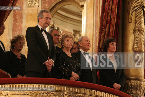 18 Jan 2006 Rome Opera Theatre..Don Giovanni. Music Wolfgang Amadeus Mozart..Opera Theatre Orchestra and chorus..Director: Franco Zeffirellli.Conductor: Hubert Saudant.In the picture: Valter Veltroni and his wife, Carlo Azeglio Ciampi and and his wife .  ©Riccardo Musacchio & Flavio Ianniello/Rosebud2