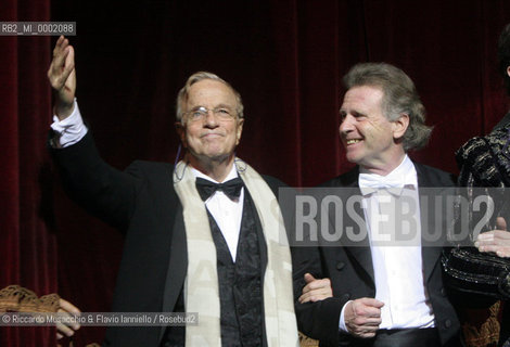 18 Jan 2006 Rome Opera Theatre..Don Giovanni. Music Wolfgang Amadeus Mozart..Opera Theatre Orchestra and chorus..Director: Franco Zeffirellli.Conductor: Hubert Saudant.In the picture: the director Franco Zeffirelli, the conductor Hubert Saudant .  ©Riccardo Musacchio & Flavio Ianniello/Rosebud2