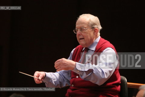 Roma, Auditorium Parco della Musica 11 / 03 / 2005..Orchestra dellAccademia Nazionale di Santa Cecilia .direttore Wolfgang Sawallisch in prova.Ph Riccardo Musacchio..Italy Rome Parco della Musica 11 03 2005.The Santa Cecilias National Accademy Orchestra conductor Wolfgang Sawallisch during the rehearsals.Ph Riccardo Musacchio  ©Riccardo Musacchio & Flavio Ianniello/Rosebud2